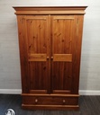 solid pine LARGE double wardrobe with drawer