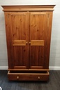 solid pine LARGE double wardrobe with drawer