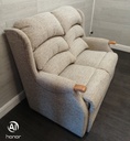 HIGH BACK TWO SEATER BEIGE TONED  SOFA