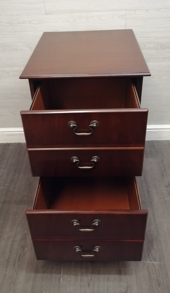 Repro mahogany Two Drawer Filing Cabinet