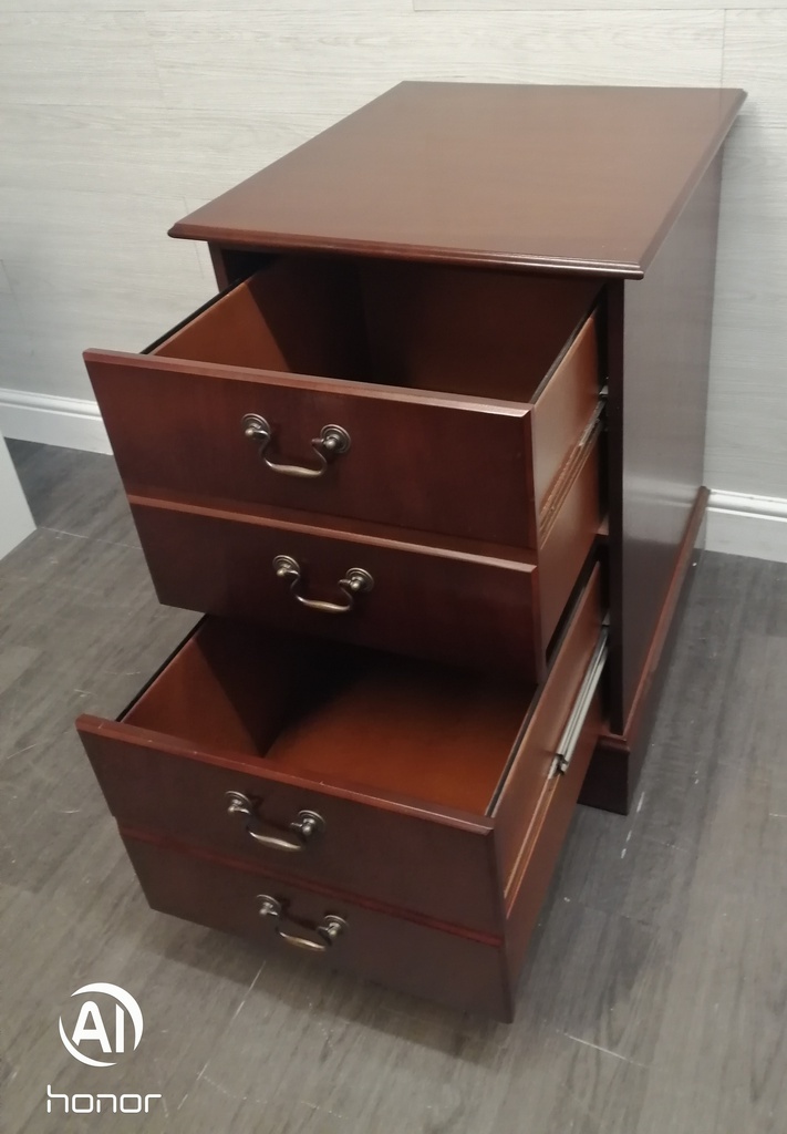 Repro mahogany Two Drawer Filing Cabinet