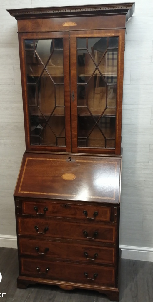 mahogany Repro Bookcase - Bureau