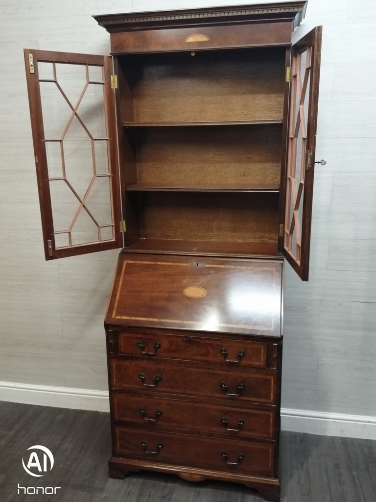 mahogany Repro Bookcase - Bureau