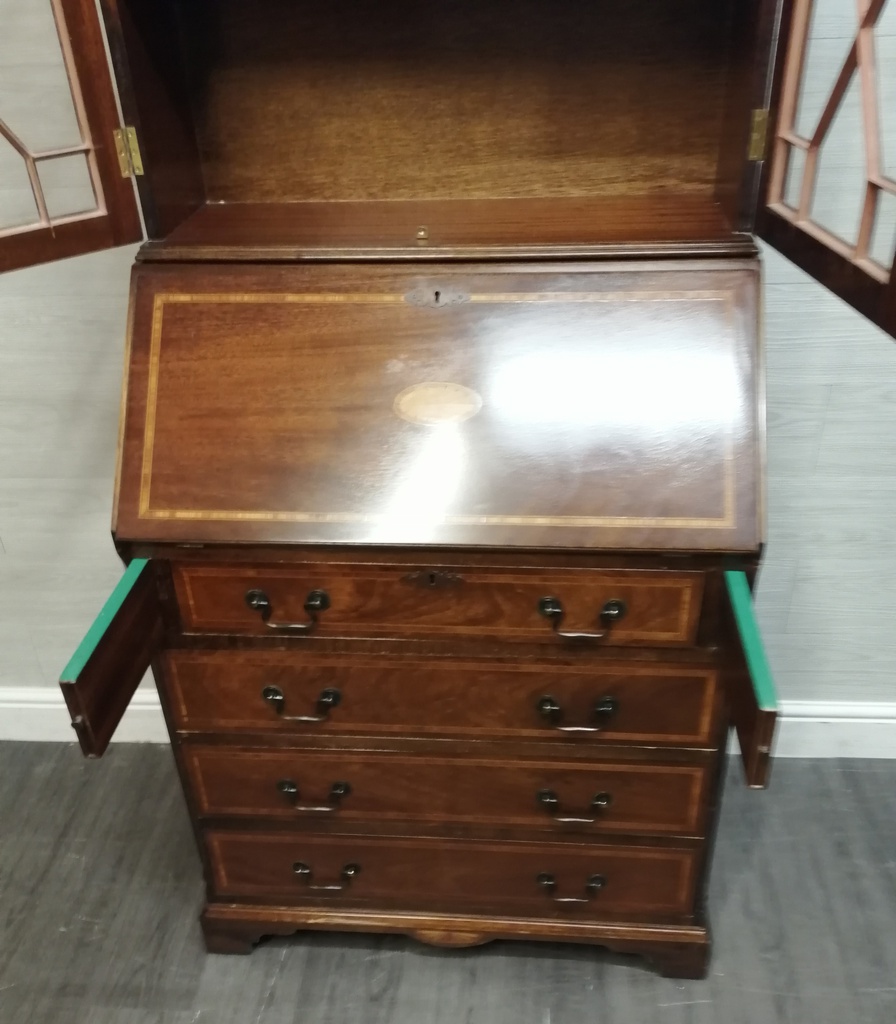 mahogany Repro Bookcase - Bureau