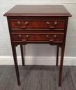 Lovely Repro Mahogany Two Drawer Side Table