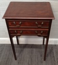 Lovely Repro Mahogany Two Drawer Side Table