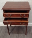 Lovely Repro Mahogany Two Drawer Side Table