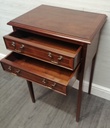 Lovely Repro Mahogany Two Drawer Side Table