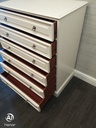 WHITE CHEST OF SIX DRAWERS