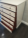 WHITE CHEST OF SIX DRAWERS