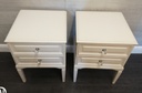 pair of two drawer cream bedsides