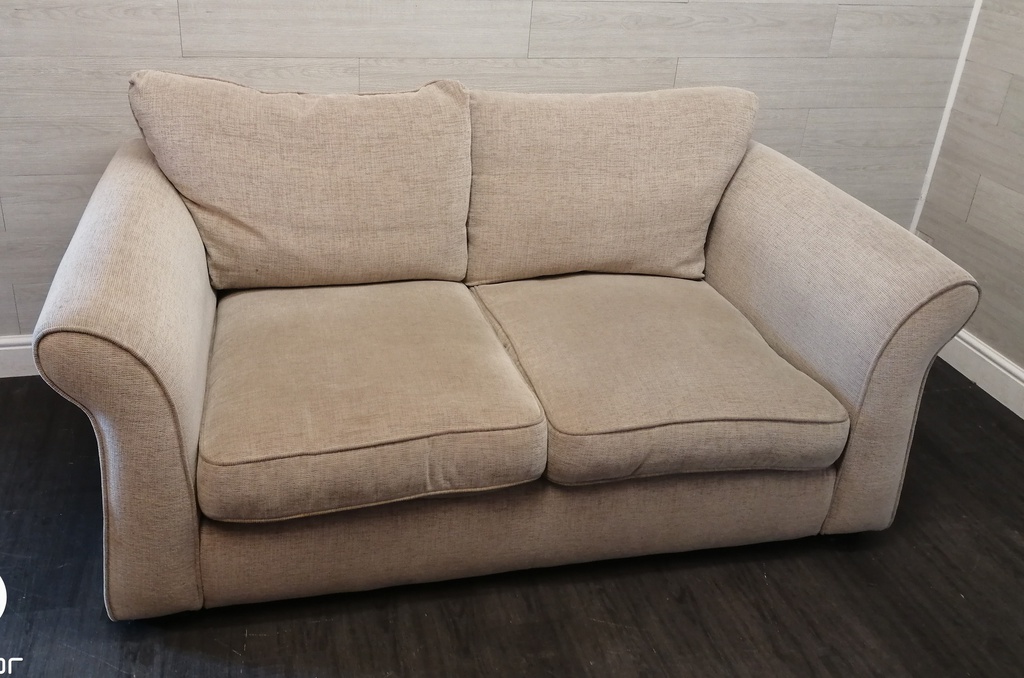 beige toned good size two seater sofa