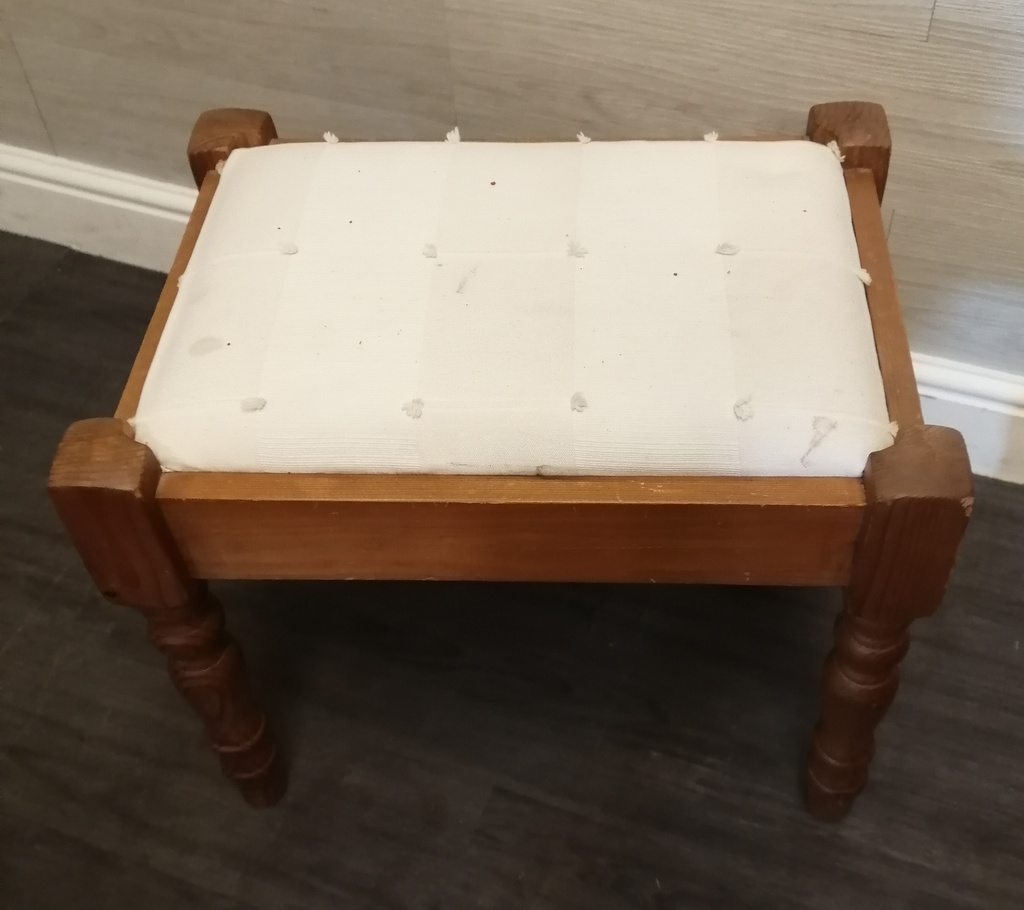 PINE DRESSING TABLE WITH MIRROR &amp; STOOL