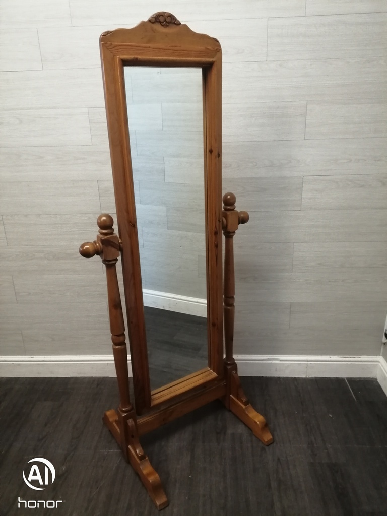 quality solid Pine Cheval Mirror