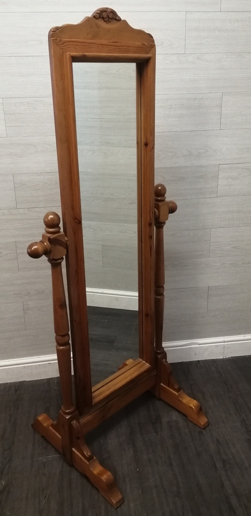 quality solid Pine Cheval Mirror