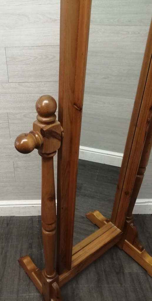 quality solid Pine Cheval Mirror