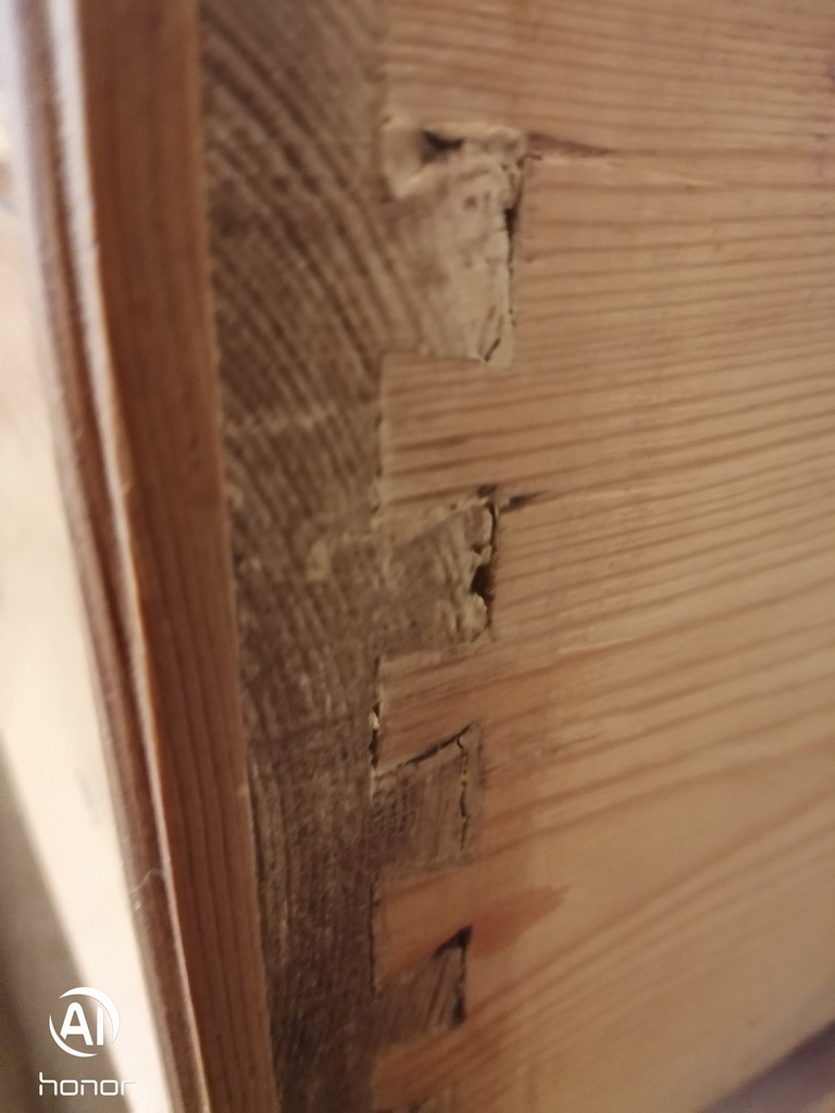 solid pine chest of four drawers