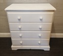 Pine chalk white four Drawer Chest