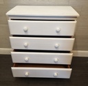 Pine chalk white four Drawer Chest