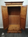 Quality solid pine double wardrobe with drawer