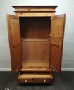 Quality solid pine double wardrobe with drawer