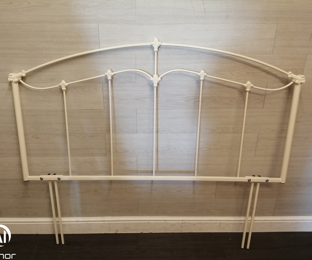 lovely 5ft cream metal headboard