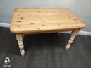 4ft Pine Dining Table with painted cream legs