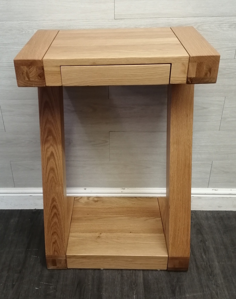 lovely tall oak side table