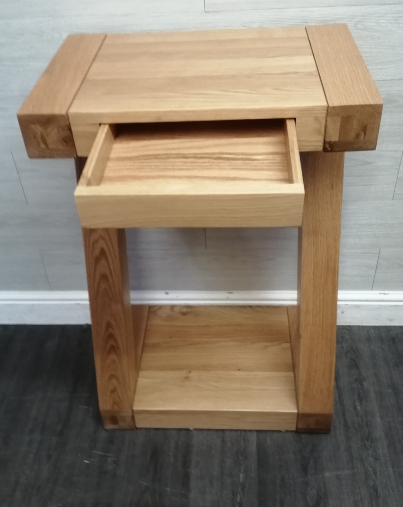 lovely tall oak side table