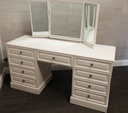 white nine drawer dressing chest