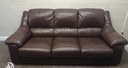 brown leather three peice suite