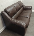 brown leather three peice suite