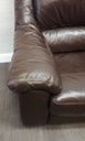 brown leather three peice suite