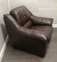 brown leather three peice suite