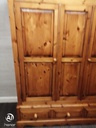 Quality triple size solid pine wardrobe  with drawers