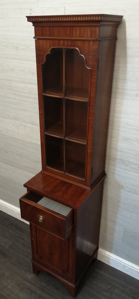 lovely very neat repro mahogany display unit