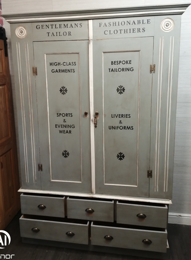 STUNNING LARGE  PAINTED double WARDROBE