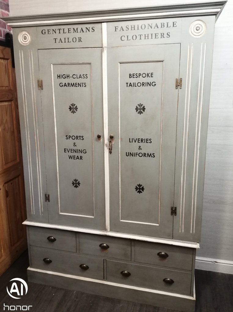 STUNNING LARGE  PAINTED double WARDROBE