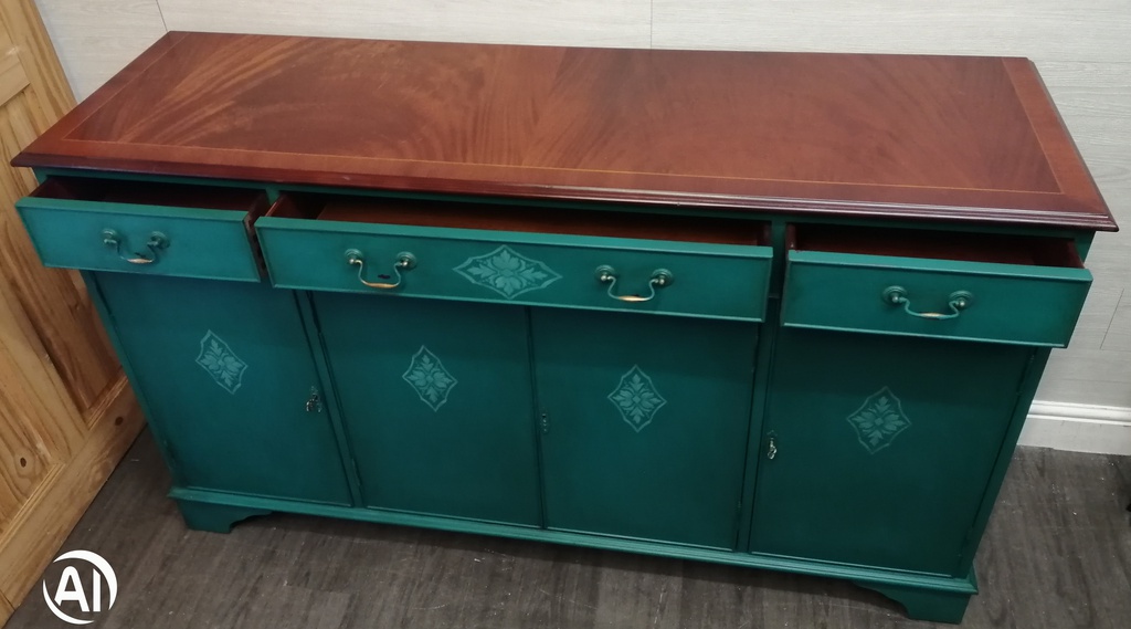 stunning large painted sideboard