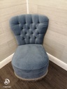 neat blue bedroom chair