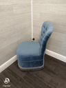 neat blue bedroom chair