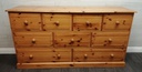 SOLID quality solid PINE LARGE 9 DRAWER MERCHANT STYLE PINE CHEST