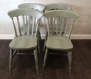 shabby chic green Table and Four Chairs Set