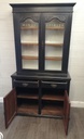 great painted antique glazed display unit