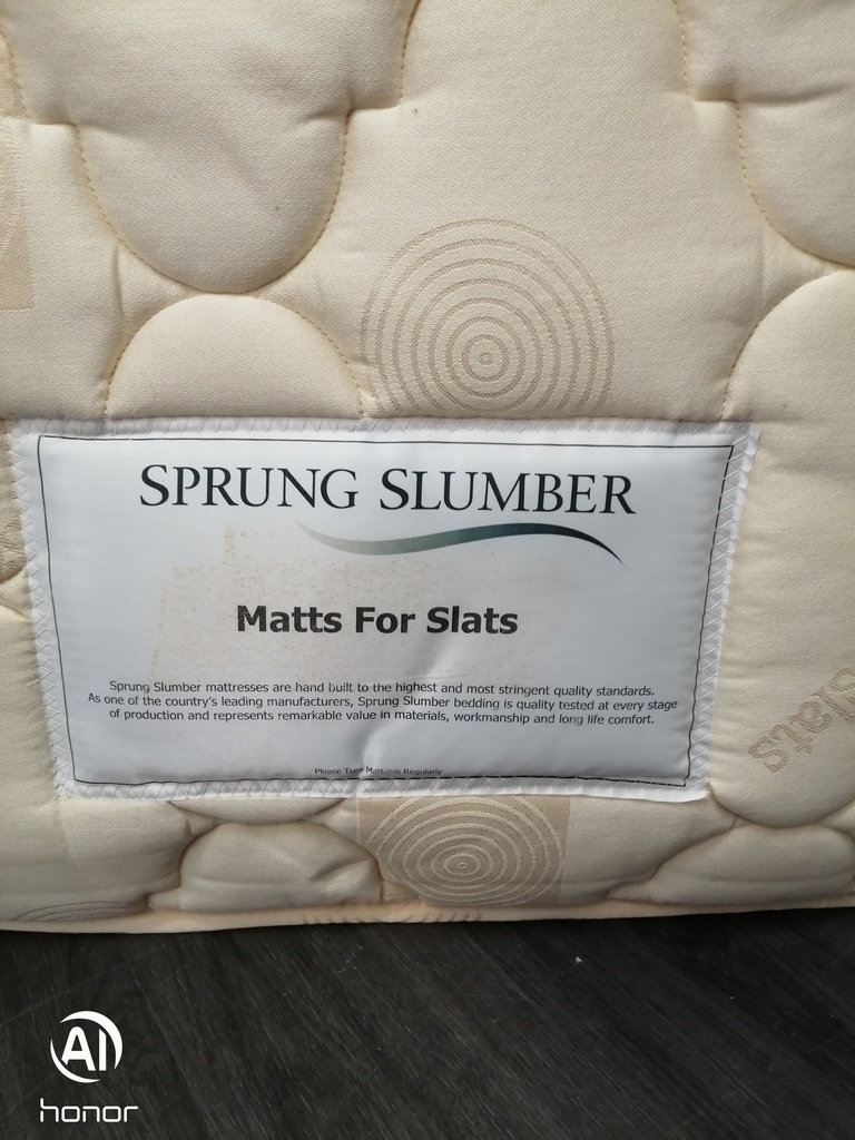 3ft single sprung slumber mattress