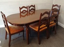 extending table and eight chair set