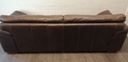 QUALITY BROWN LEATHER THREE SEATER RUSTIC STYLE SOFA