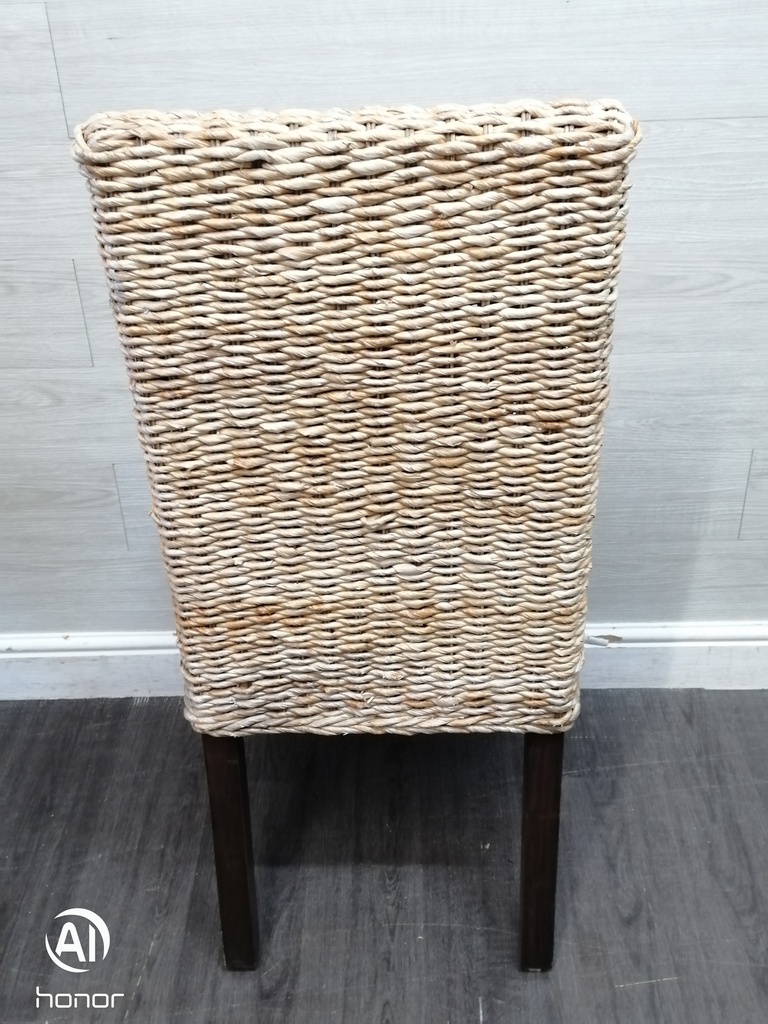 four x Wicker / sea grass dining Chairs