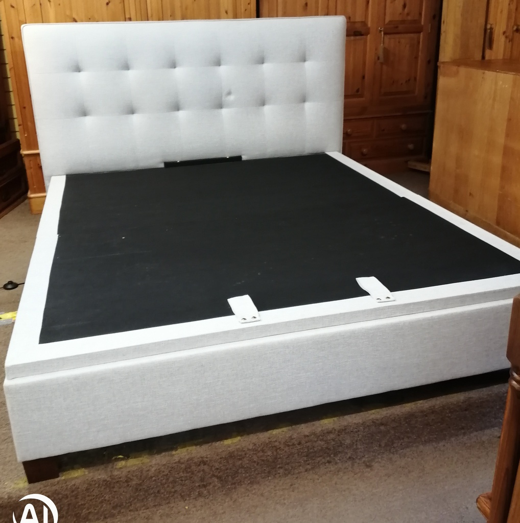 stunning 6ft superking electric grey ottoman bed frame