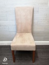 4 X CREAM SUEDE STYLE  DINING CHAIRS